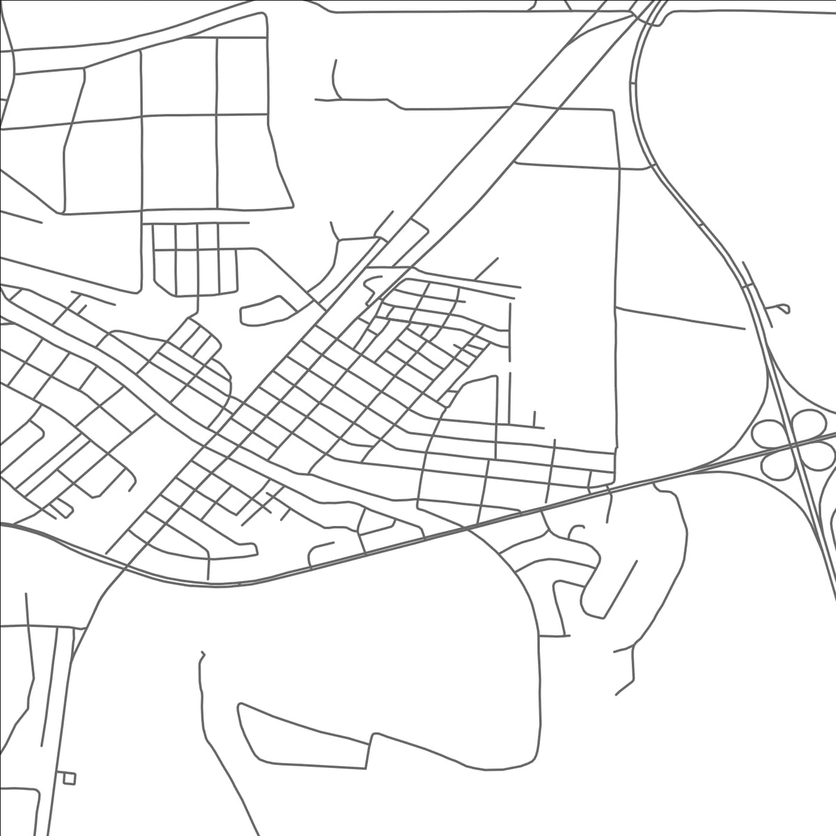 ROAD MAP OF LELAND, MISSISSIPPI BY MAPBAKES