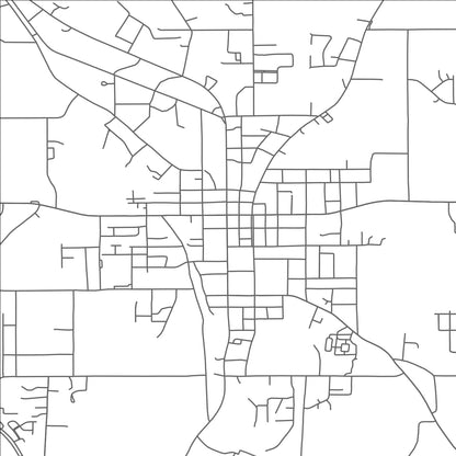 ROAD MAP OF LOUISVILLE, MISSISSIPPI BY MAPBAKES