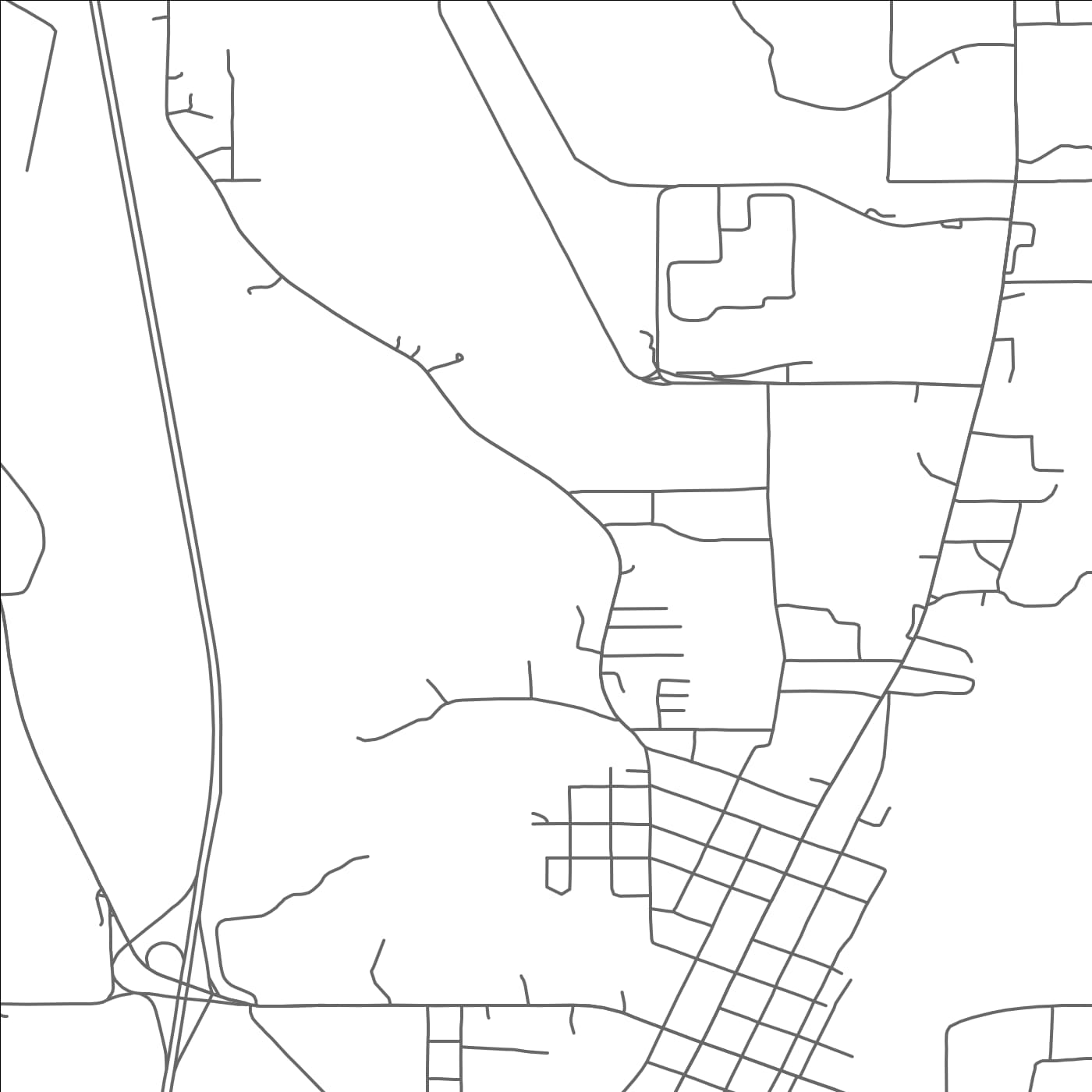 ROAD MAP OF MAGNOLIA, MISSISSIPPI BY MAPBAKES