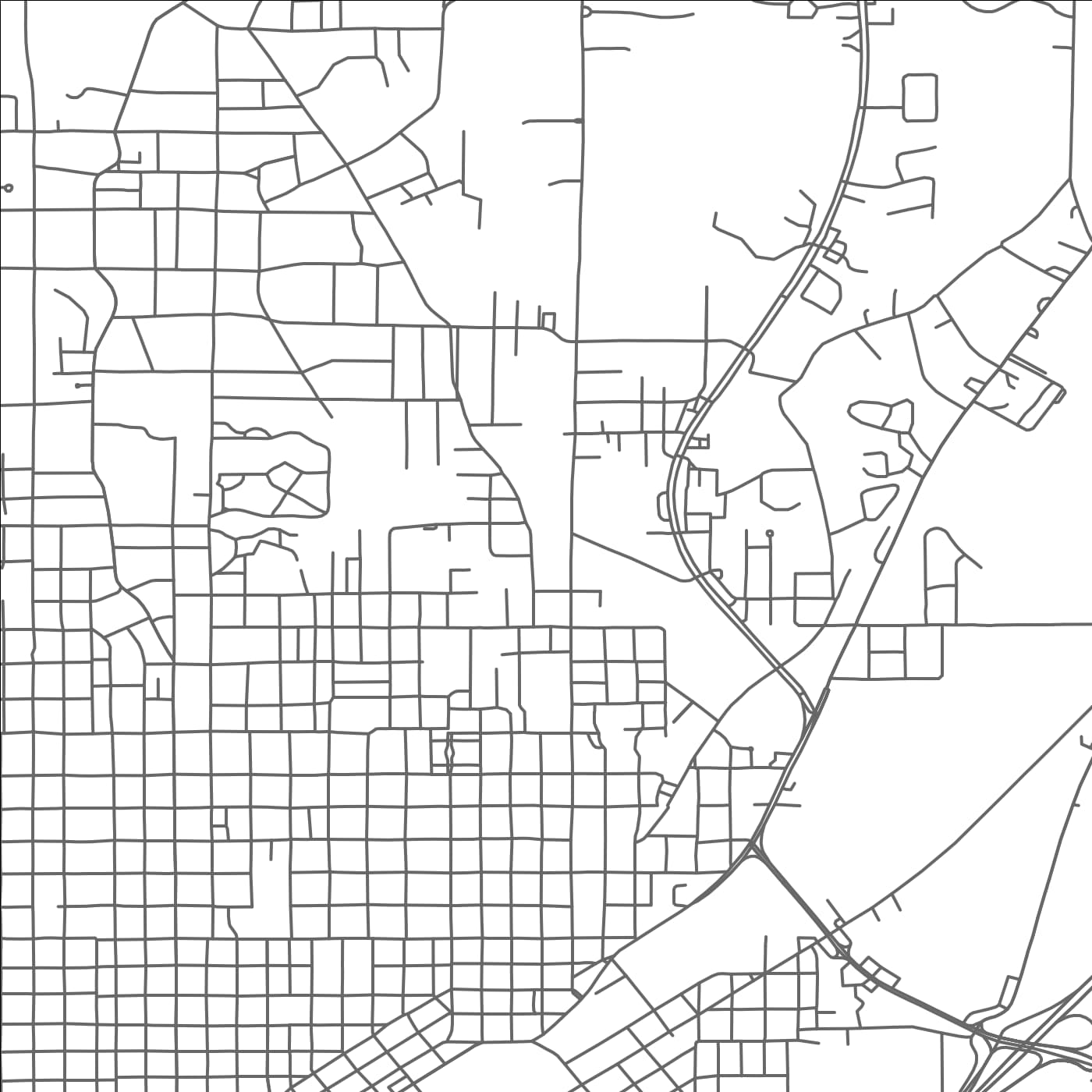 ROAD MAP OF MERIDIAN, MISSISSIPPI BY MAPBAKES