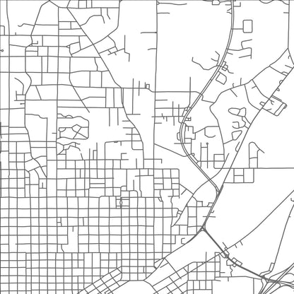 ROAD MAP OF MERIDIAN, MISSISSIPPI BY MAPBAKES