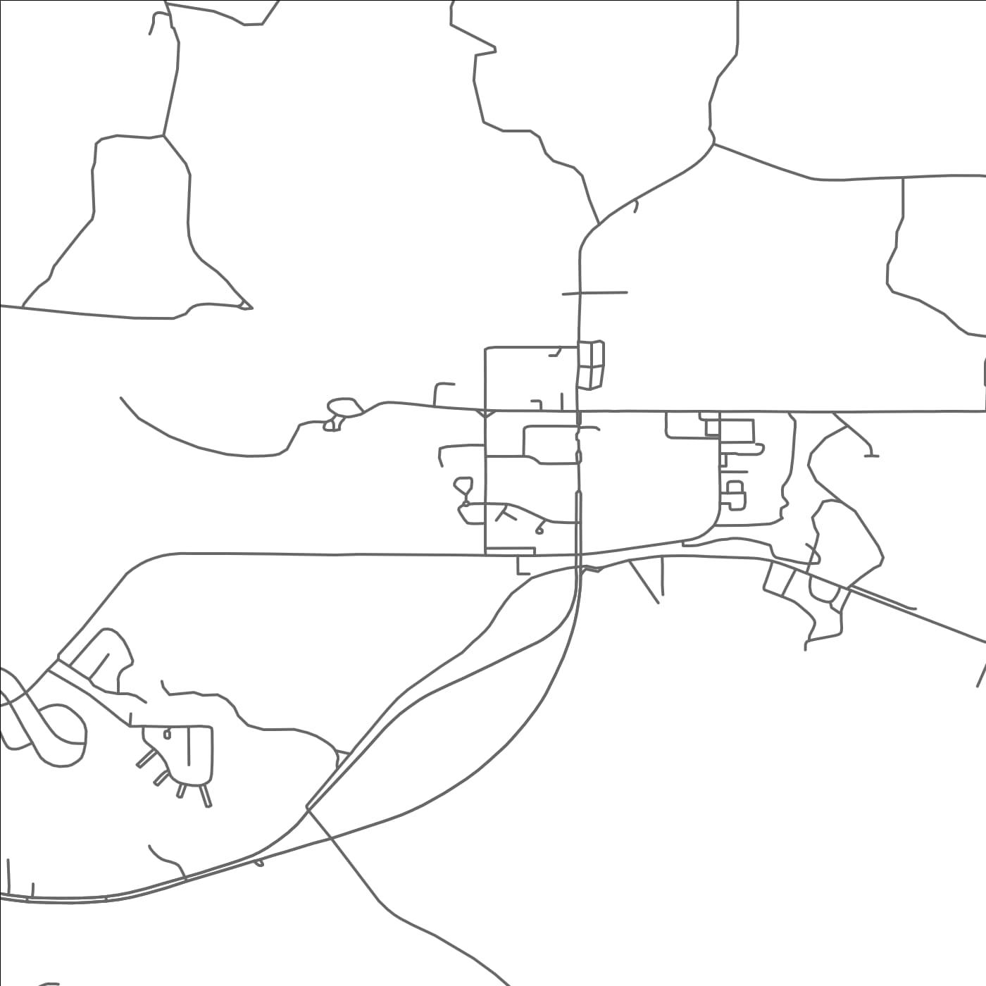 ROAD MAP OF MERIDIAN STATION, MISSISSIPPI BY MAPBAKES