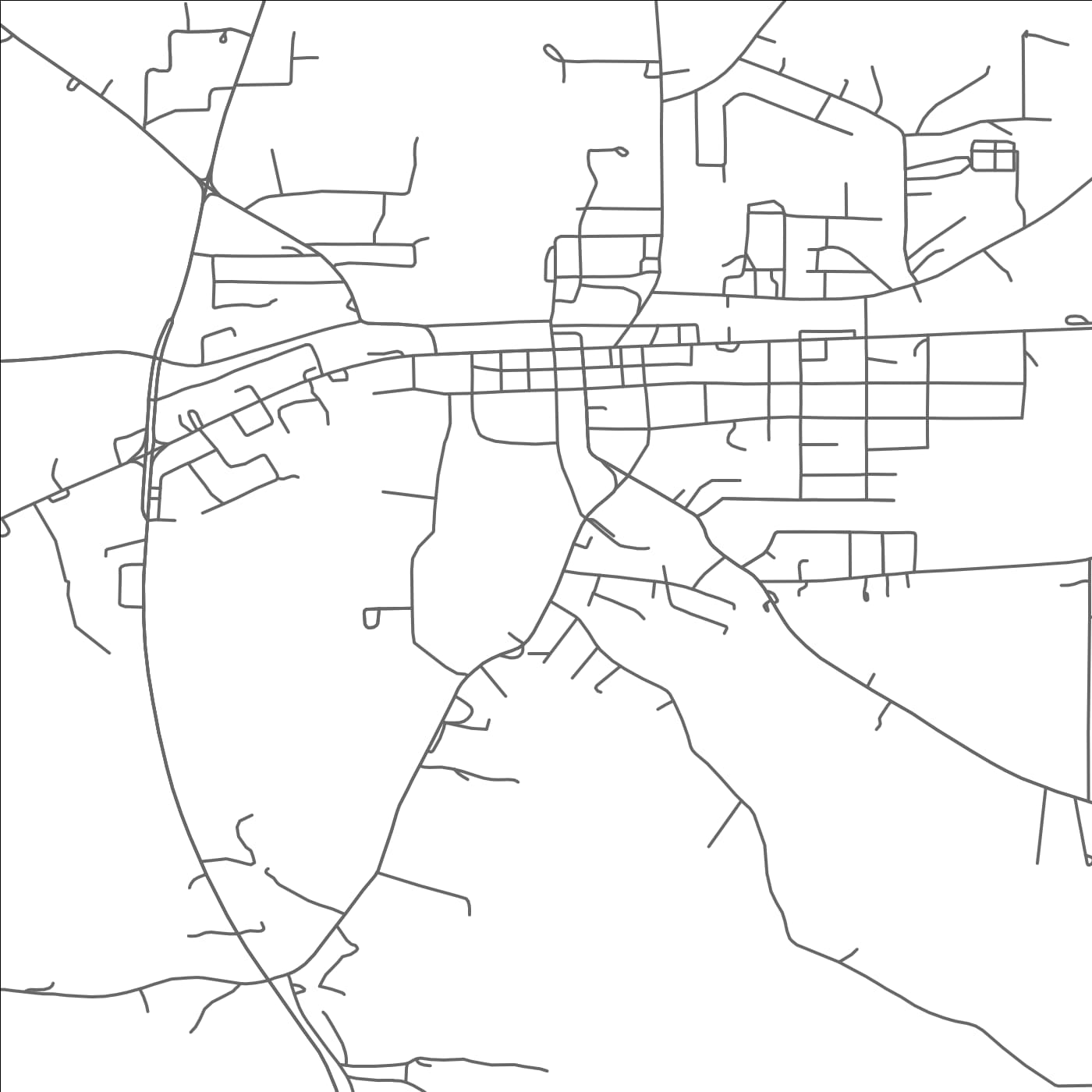 ROAD MAP OF MORTON, MISSISSIPPI BY MAPBAKES