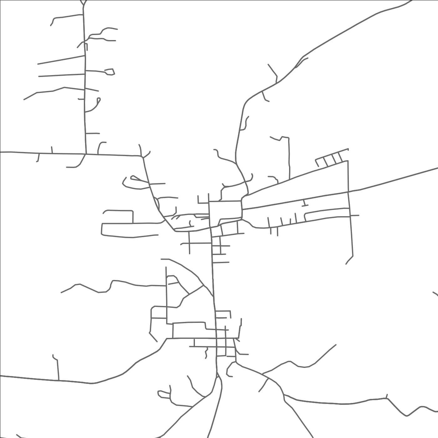 ROAD MAP OF NORTH CARROLLTON, MISSISSIPPI BY MAPBAKES