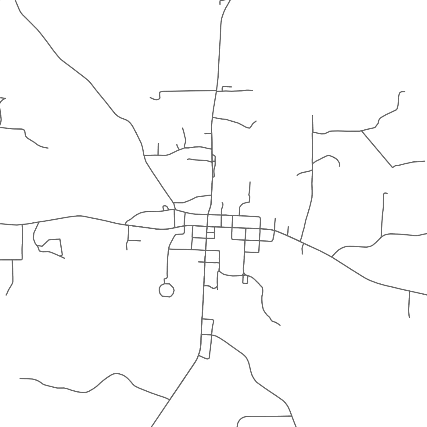 ROAD MAP OF NOXAPATER, MISSISSIPPI BY MAPBAKES