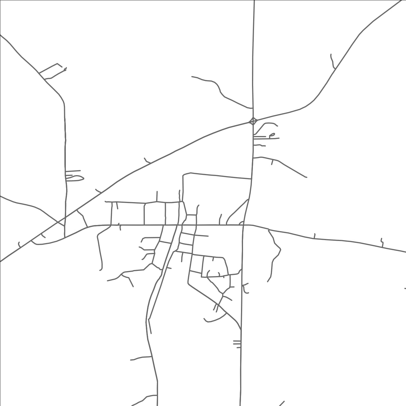 ROAD MAP OF OAKLAND, MISSISSIPPI BY MAPBAKES