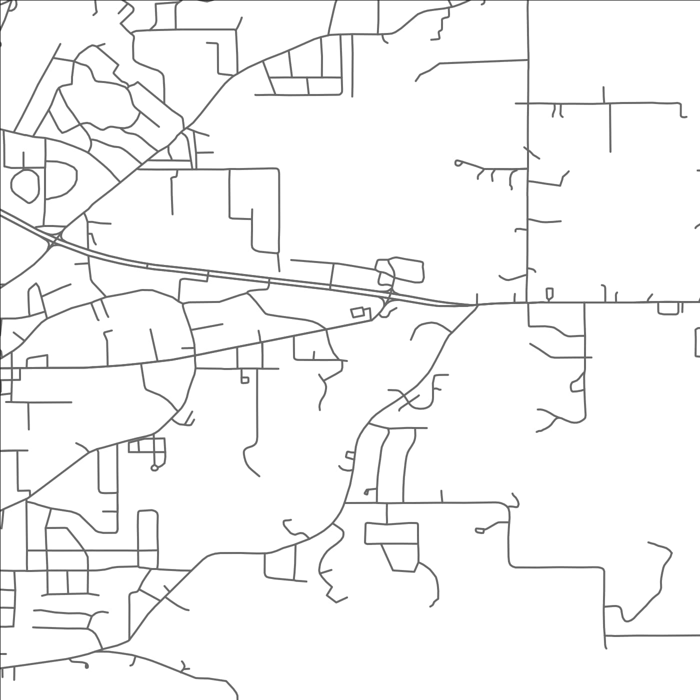 ROAD MAP OF PETAL, MISSISSIPPI BY MAPBAKES