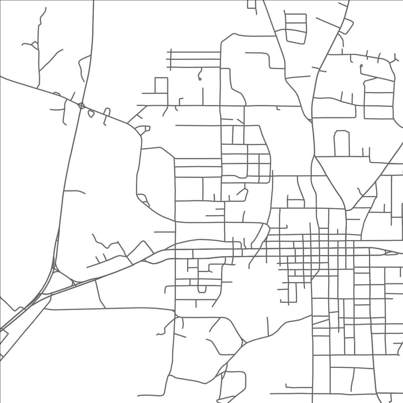 ROAD MAP OF PHILADELPHIA, MISSISSIPPI BY MAPBAKES