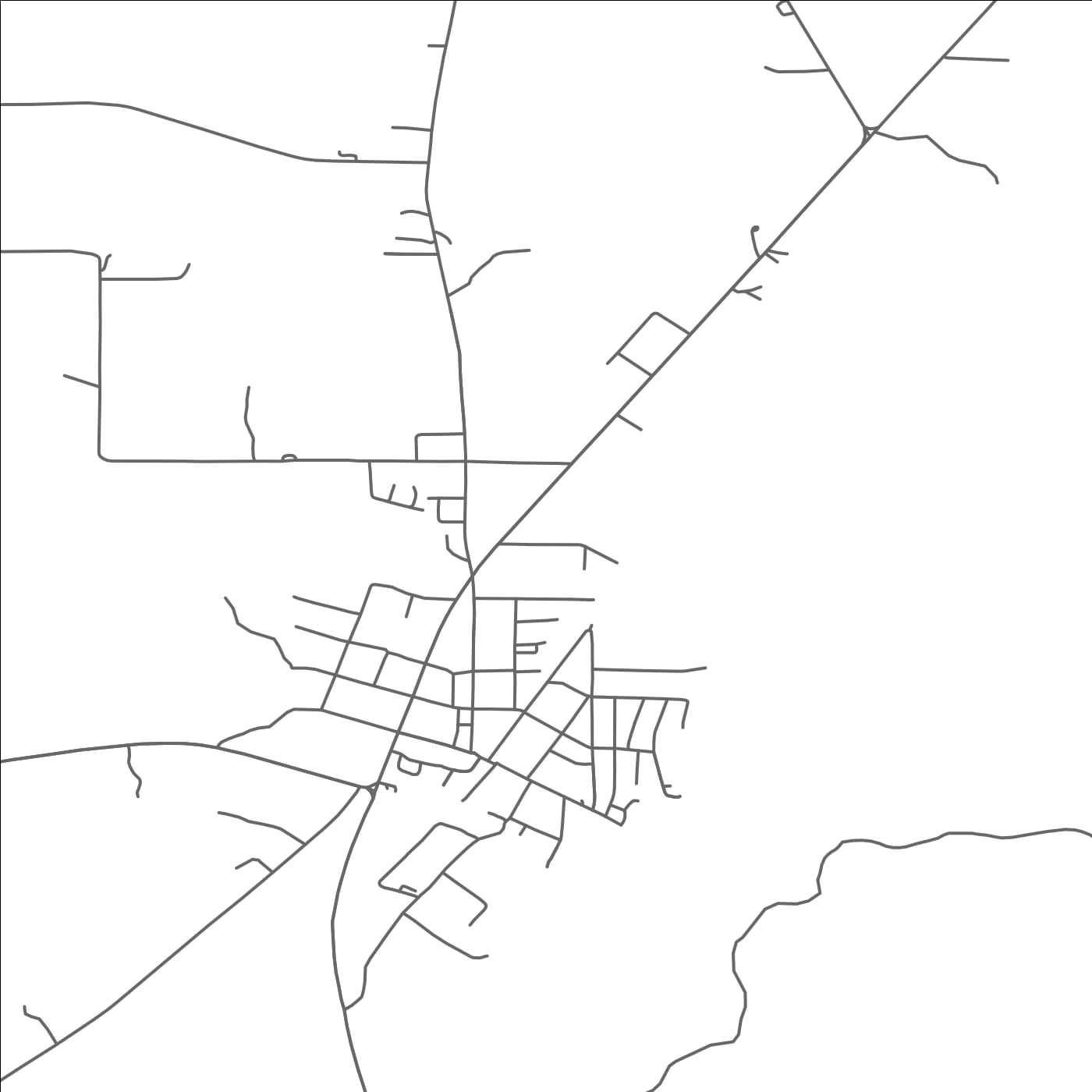 ROAD MAP OF PICKENS, MISSISSIPPI BY MAPBAKES