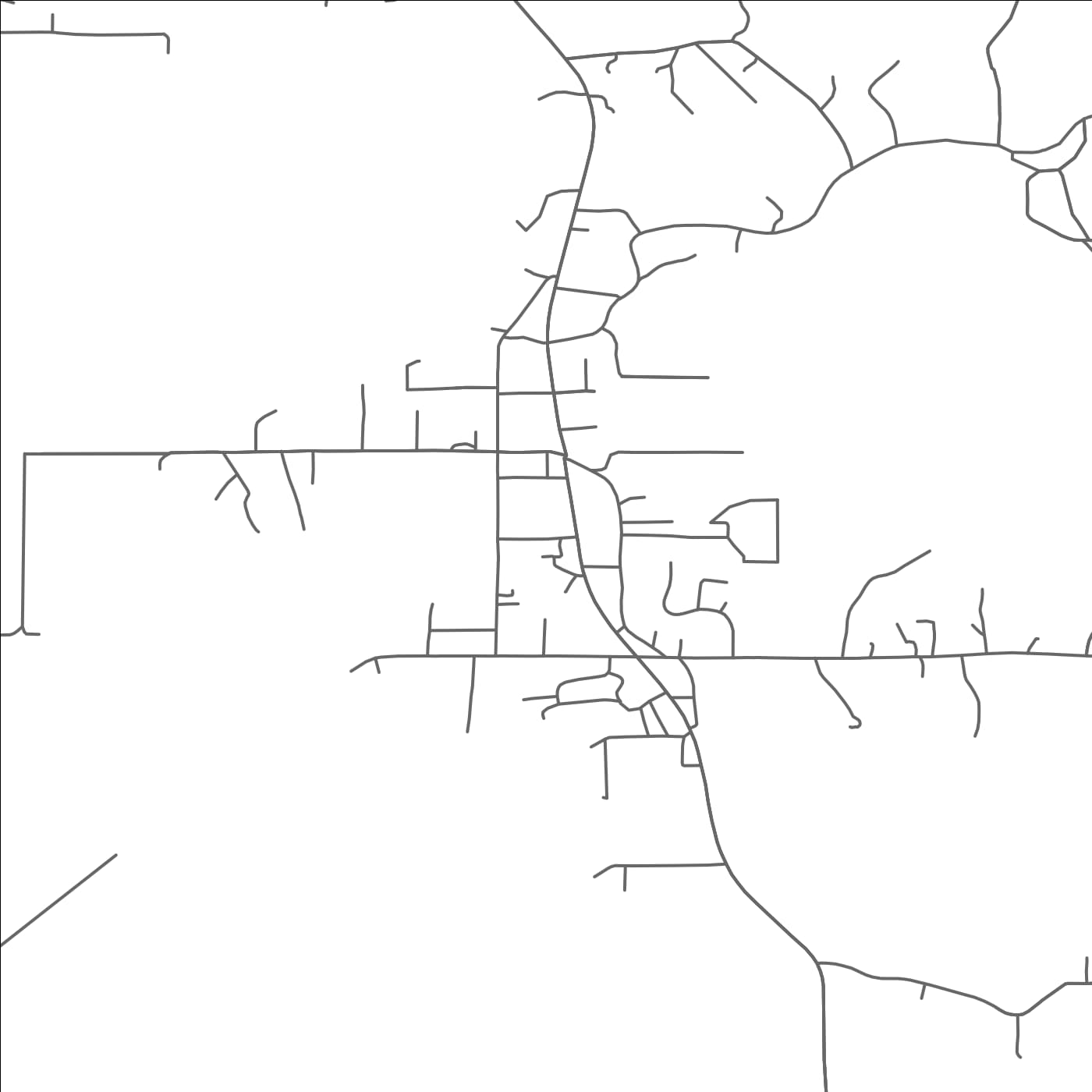 ROAD MAP OF PLANTERSVILLE, MISSISSIPPI BY MAPBAKES