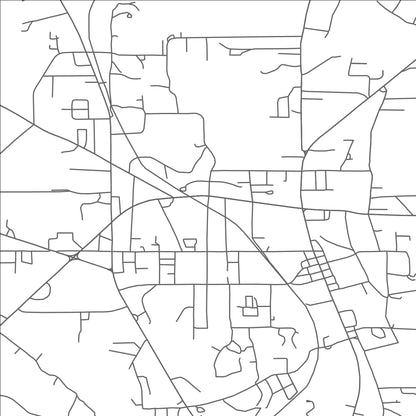 ROAD MAP OF PONTOTOC, MISSISSIPPI BY MAPBAKES