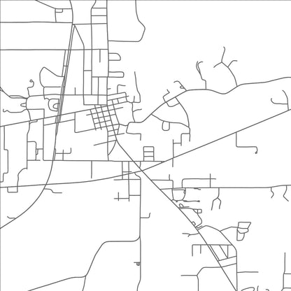 ROAD MAP OF POPLARVILLE, MISSISSIPPI BY MAPBAKES