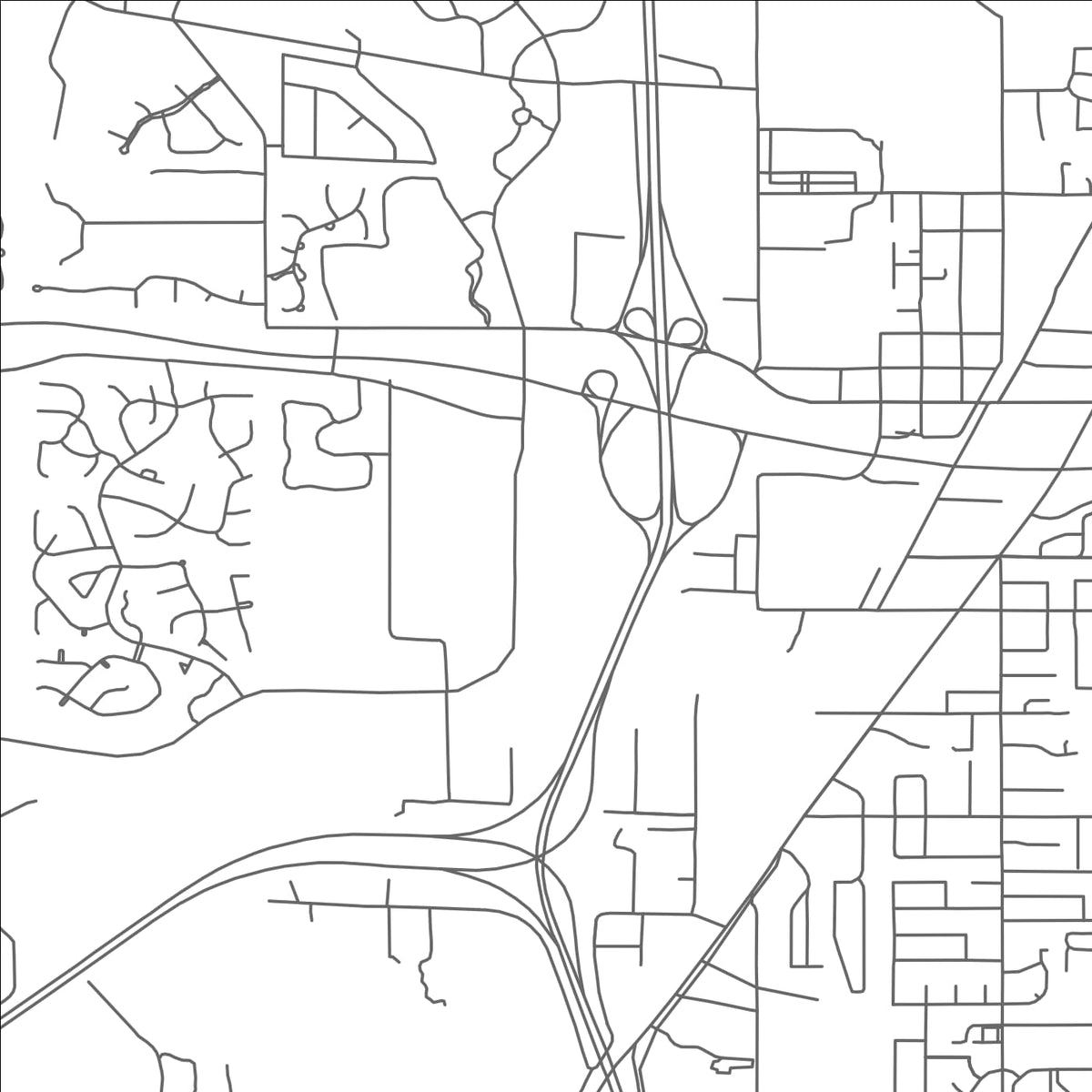 ROAD MAP OF RIDGELAND, MISSISSIPPI BY MAPBAKES