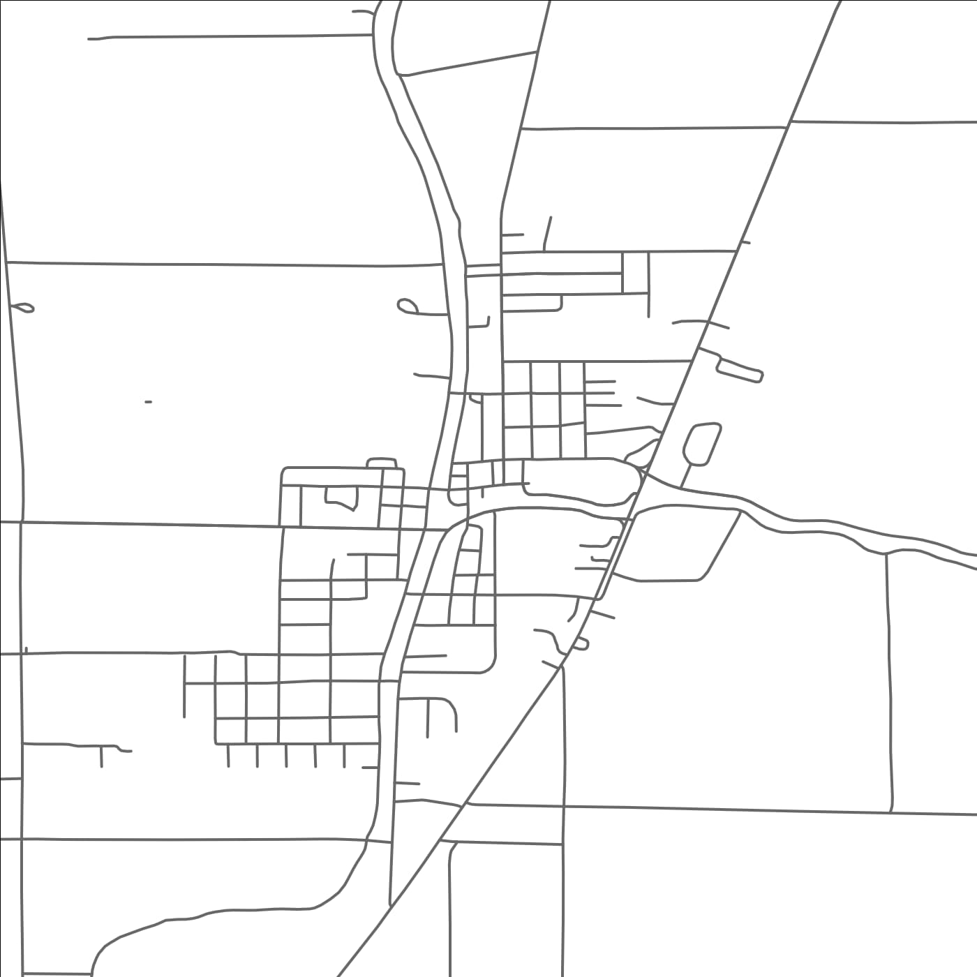 ROAD MAP OF ROLLING FORK, MISSISSIPPI BY MAPBAKES