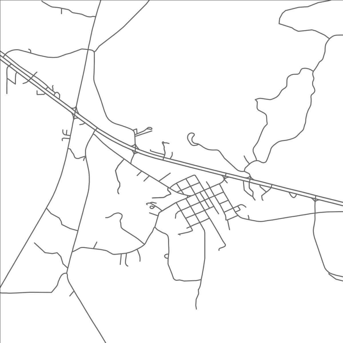 ROAD MAP OF ROXIE, MISSISSIPPI BY MAPBAKES