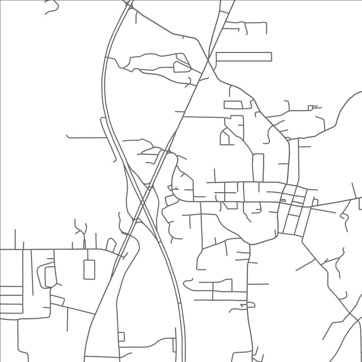 ROAD MAP OF SALTILLO, MISSISSIPPI BY MAPBAKES
