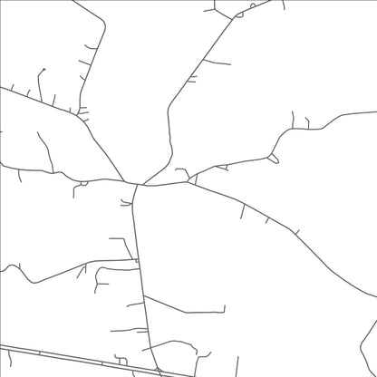 ROAD MAP OF THAXTON, MISSISSIPPI BY MAPBAKES