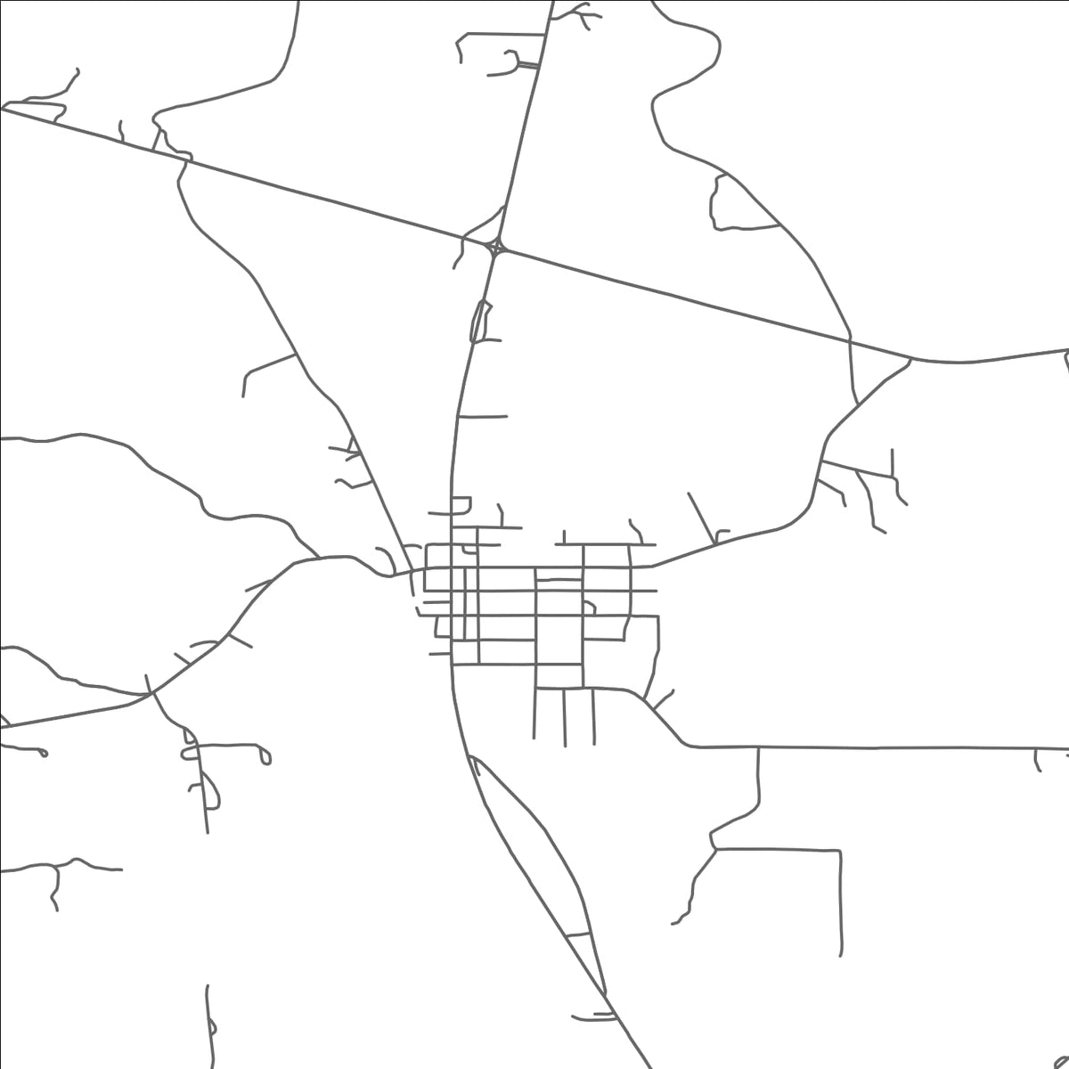 ROAD MAP OF TISHOMINGO, MISSISSIPPI BY MAPBAKES