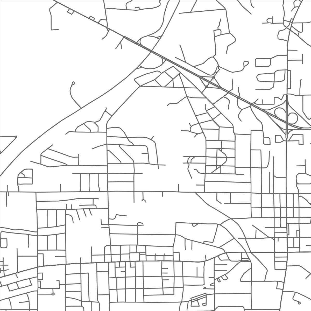 ROAD MAP OF TUPELO, MISSISSIPPI BY MAPBAKES