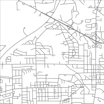 ROAD MAP OF TUPELO, MISSISSIPPI BY MAPBAKES