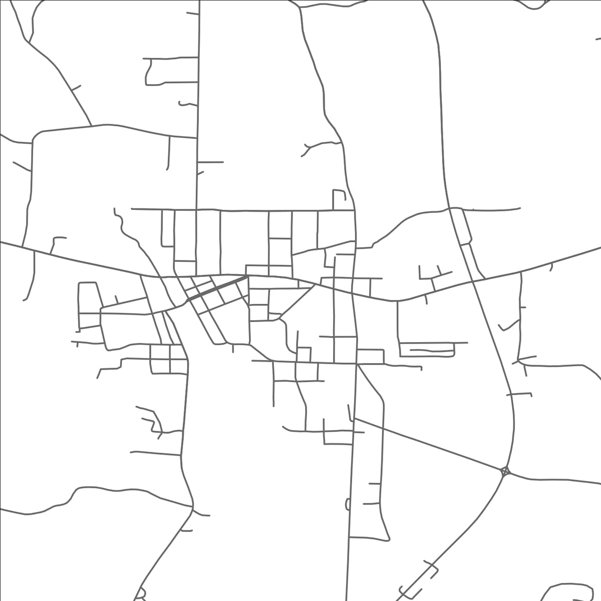 ROAD MAP OF UNION, MISSISSIPPI BY MAPBAKES