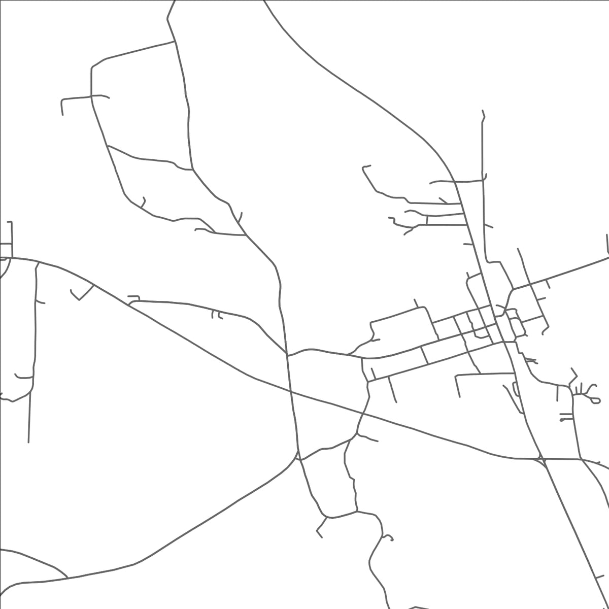 ROAD MAP OF VAIDEN, MISSISSIPPI BY MAPBAKES