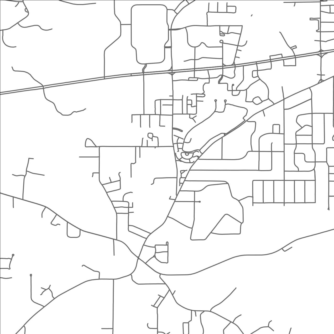 ROAD MAP OF WEST HATTIESBURG, MISSISSIPPI BY MAPBAKES