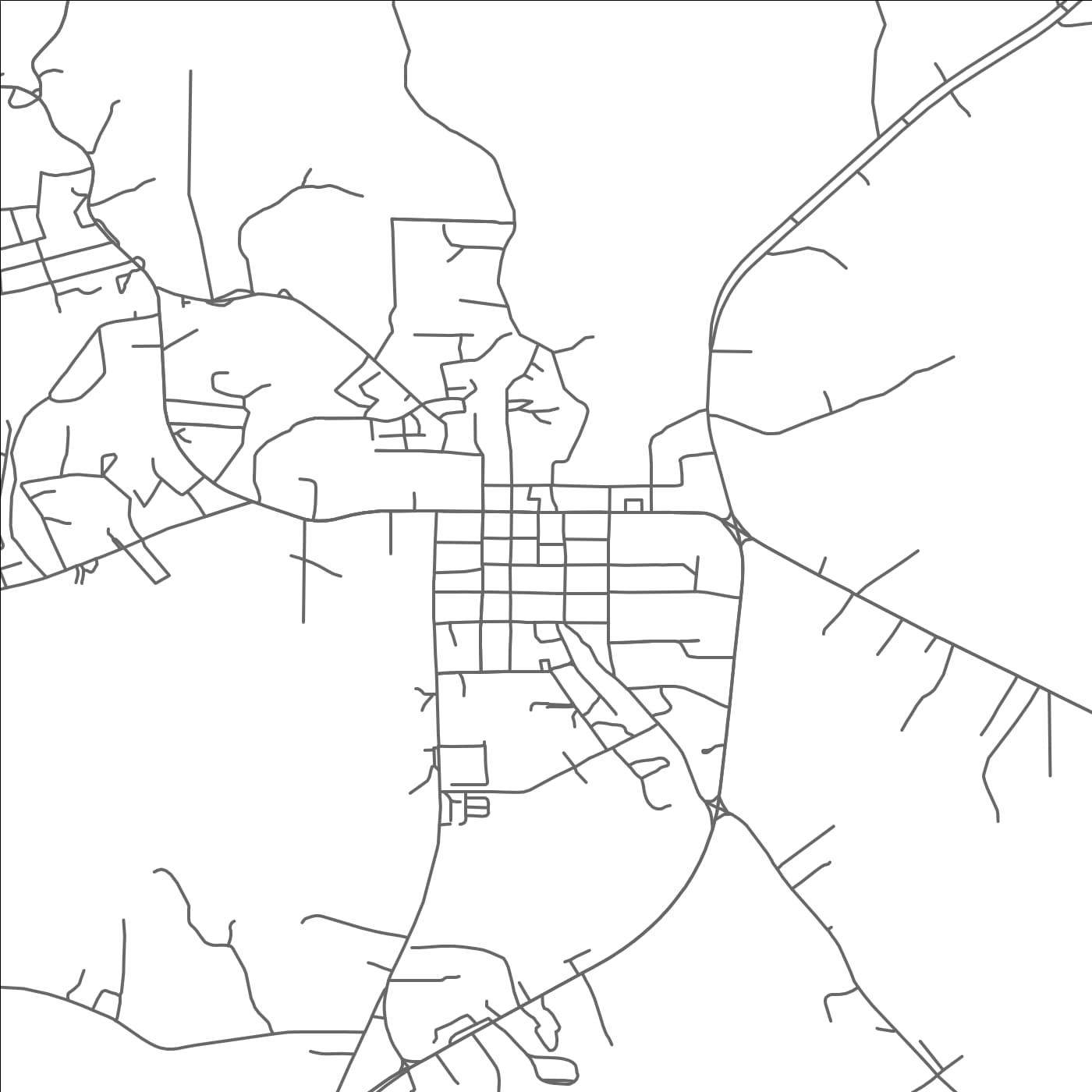 ROAD MAP OF WOODVILLE, MISSISSIPPI BY MAPBAKES