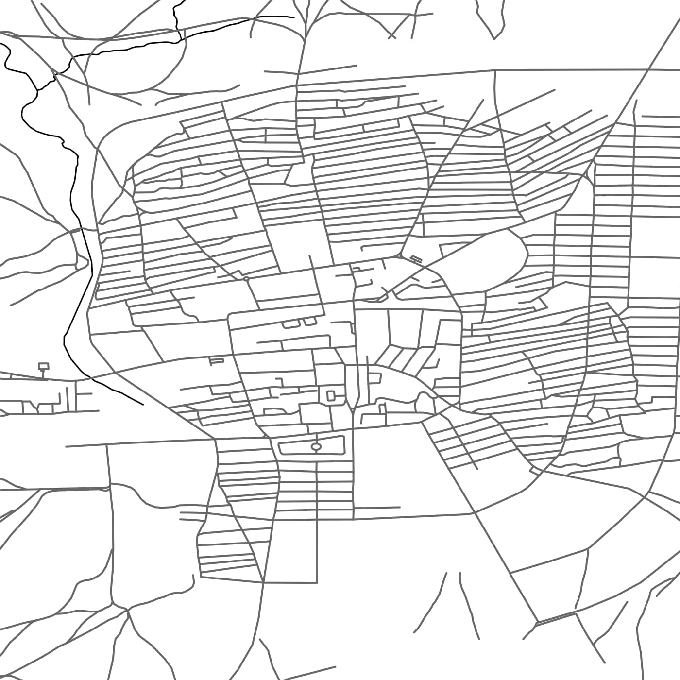 ROAD MAP OF BARUUN URT, MANGOLIA BY MAPBAKES