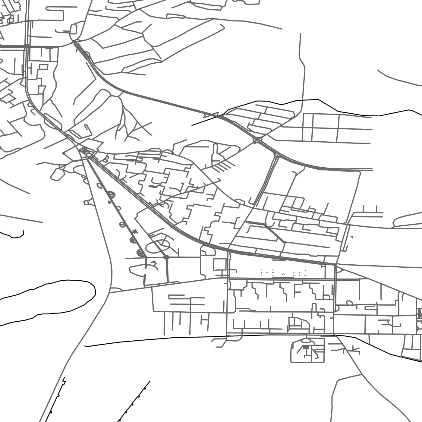 ROAD MAP OF DARHAN, MANGOLIA BY MAPBAKES