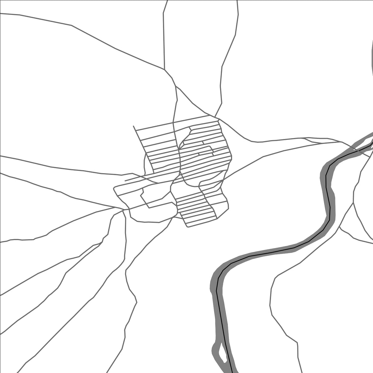 ROAD MAP OF HOSHOOT, MANGOLIA BY MAPBAKES