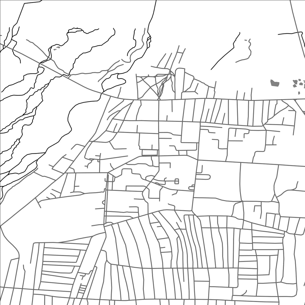 ROAD MAP OF HOVD, MANGOLIA BY MAPBAKES