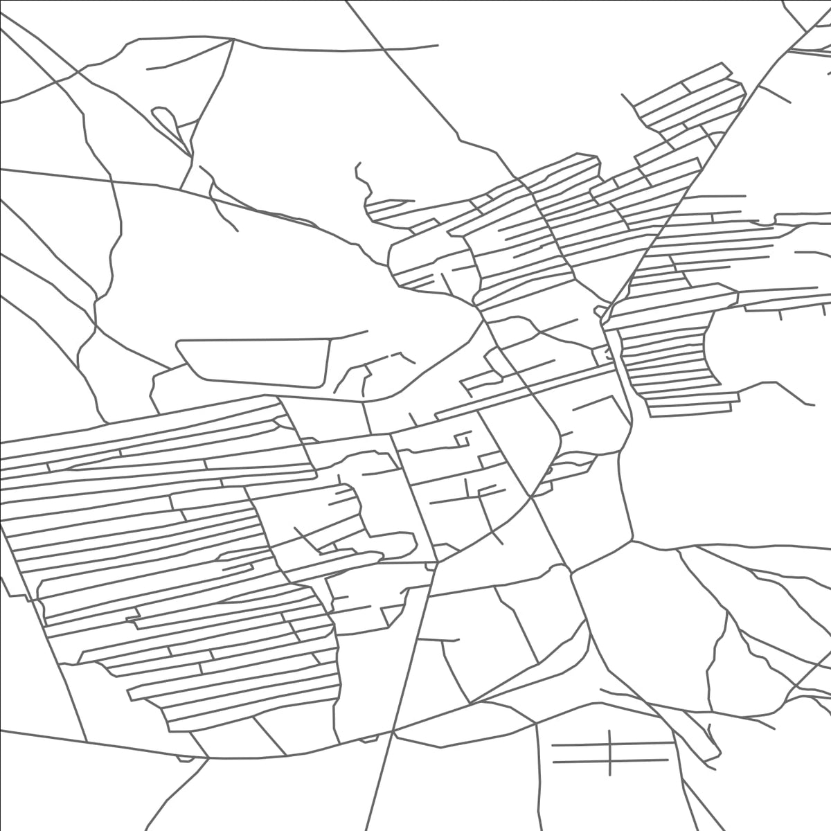 ROAD MAP OF MANDALGOVI, MANGOLIA BY MAPBAKES