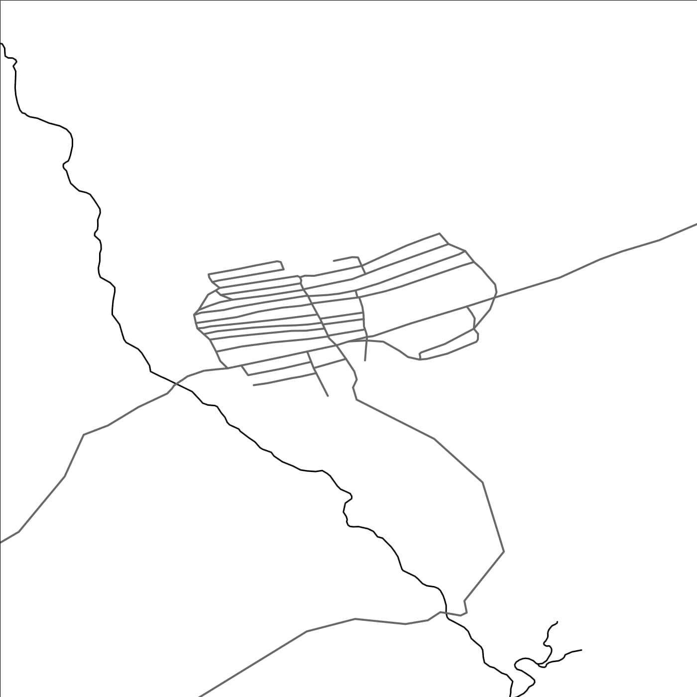 ROAD MAP OF TSETSERLEG, MANGOLIA BY MAPBAKES