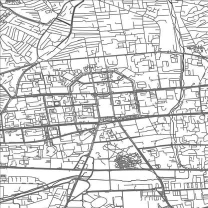 ROAD MAP OF ULAANBAATAR, MANGOLIA BY MAPBAKES