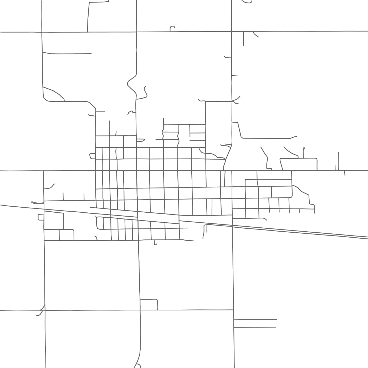 ROAD MAP OF AINSWORTH, NEBRASKA BY MAPBAKES