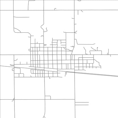 ROAD MAP OF AINSWORTH, NEBRASKA BY MAPBAKES