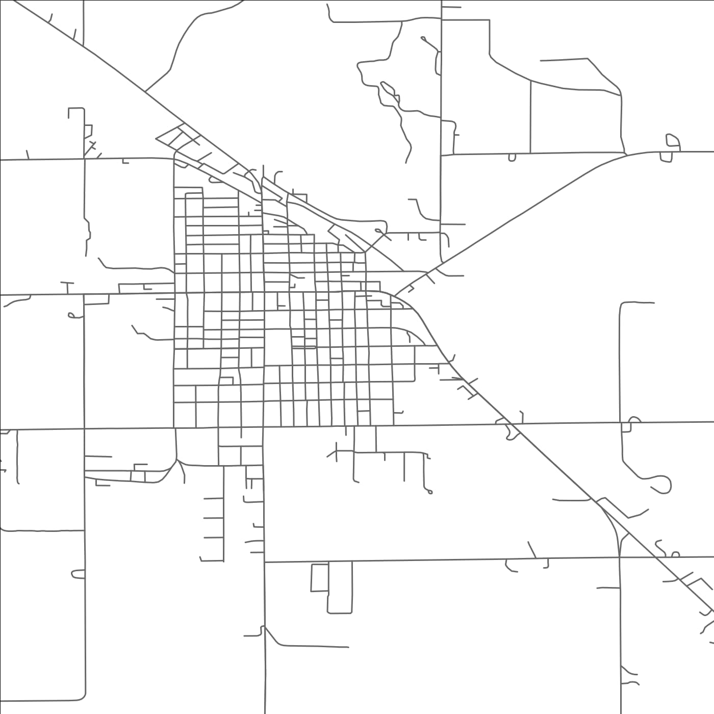 ROAD MAP OF ALBION, NEBRASKA BY MAPBAKES