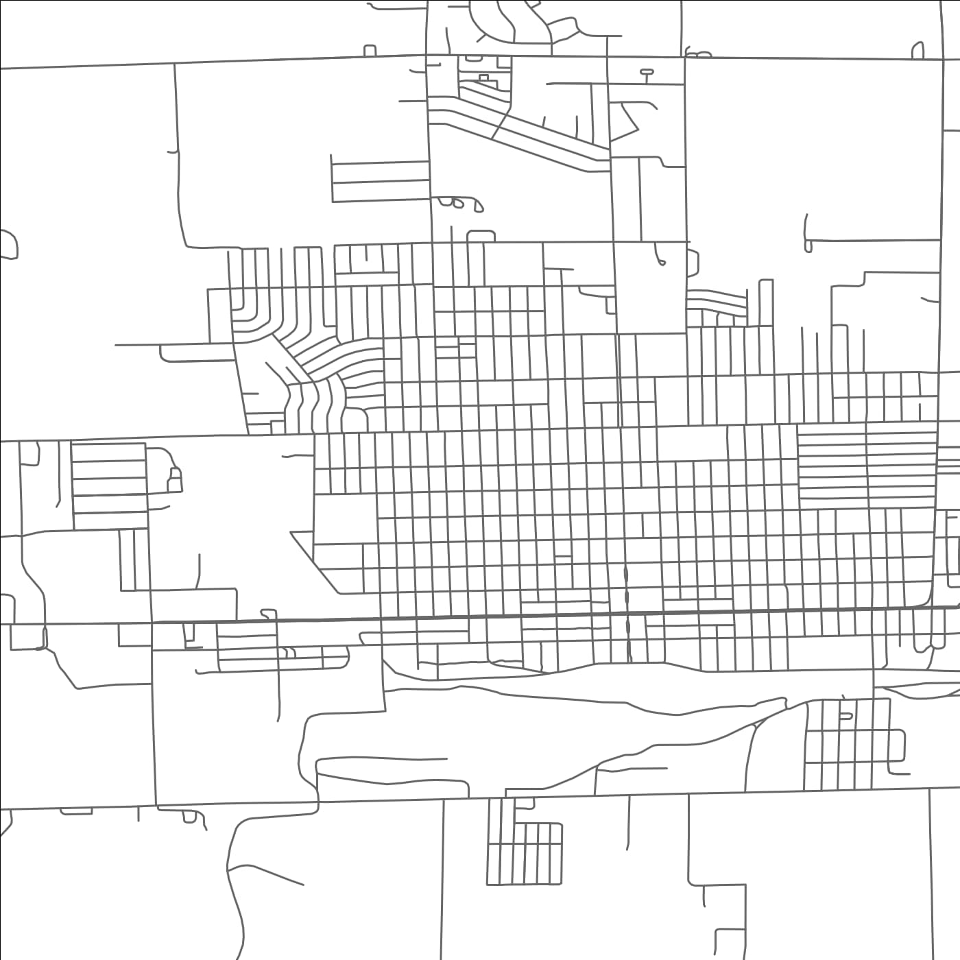 ROAD MAP OF ALLIANCE, NEBRASKA BY MAPBAKES