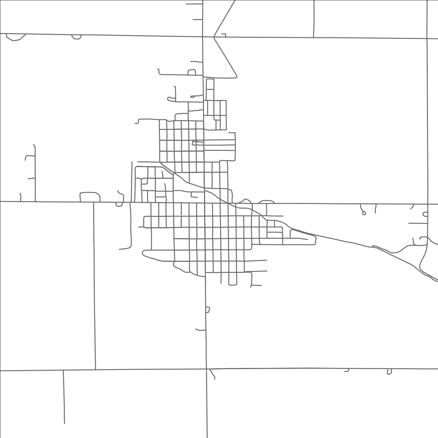 ROAD MAP OF BAYARD, NEBRASKA BY MAPBAKES