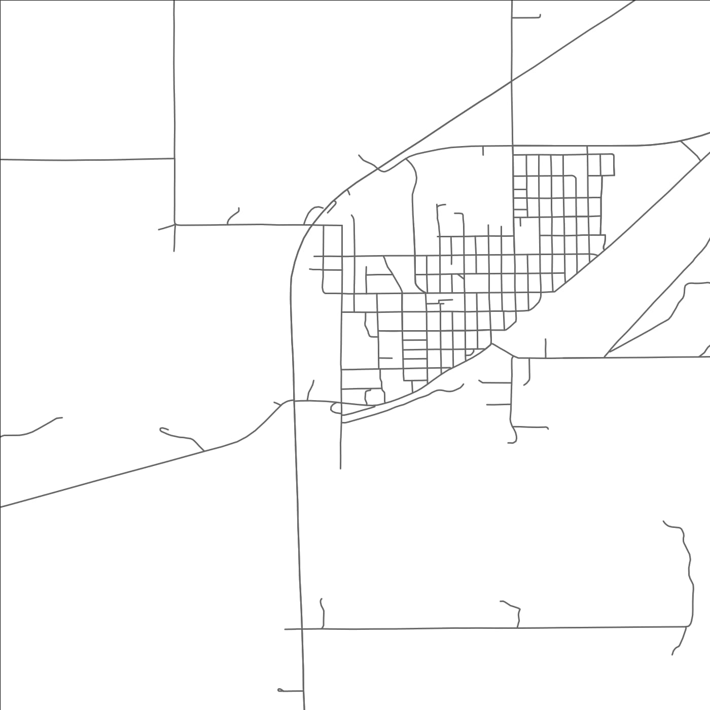 ROAD MAP OF BENKELMAN, NEBRASKA BY MAPBAKES