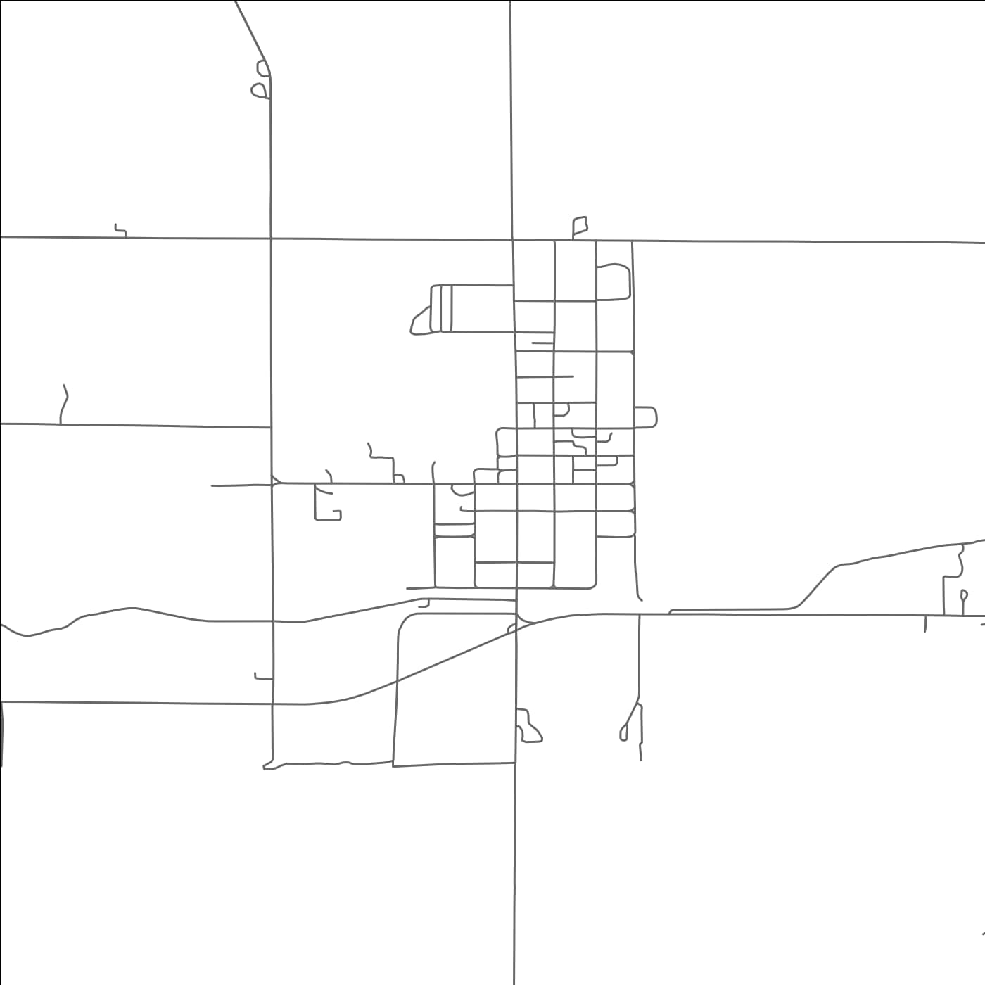 ROAD MAP OF BLOOMINGTON, NEBRASKA BY MAPBAKES