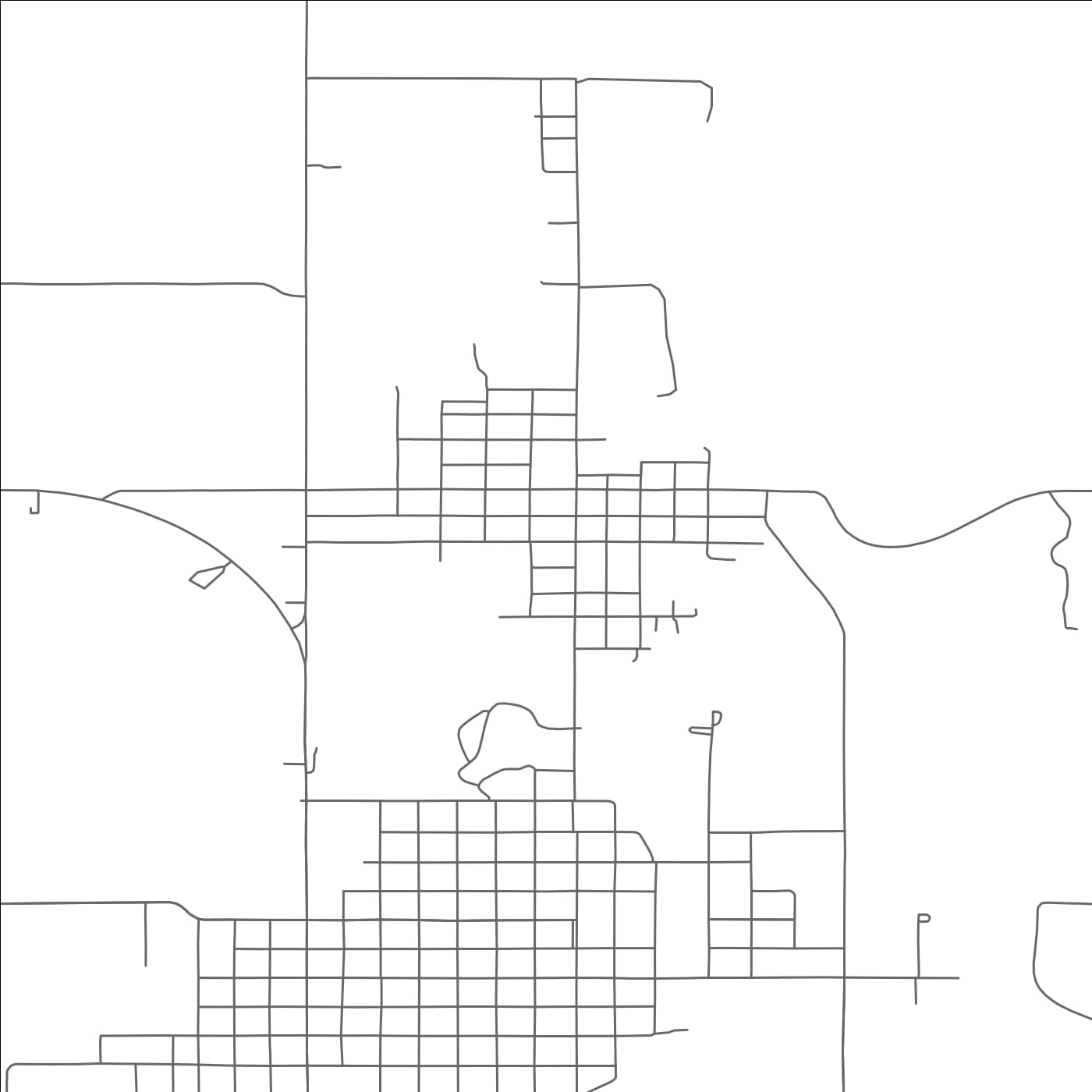 ROAD MAP OF BLUE SPRINGS, NEBRASKA BY MAPBAKES