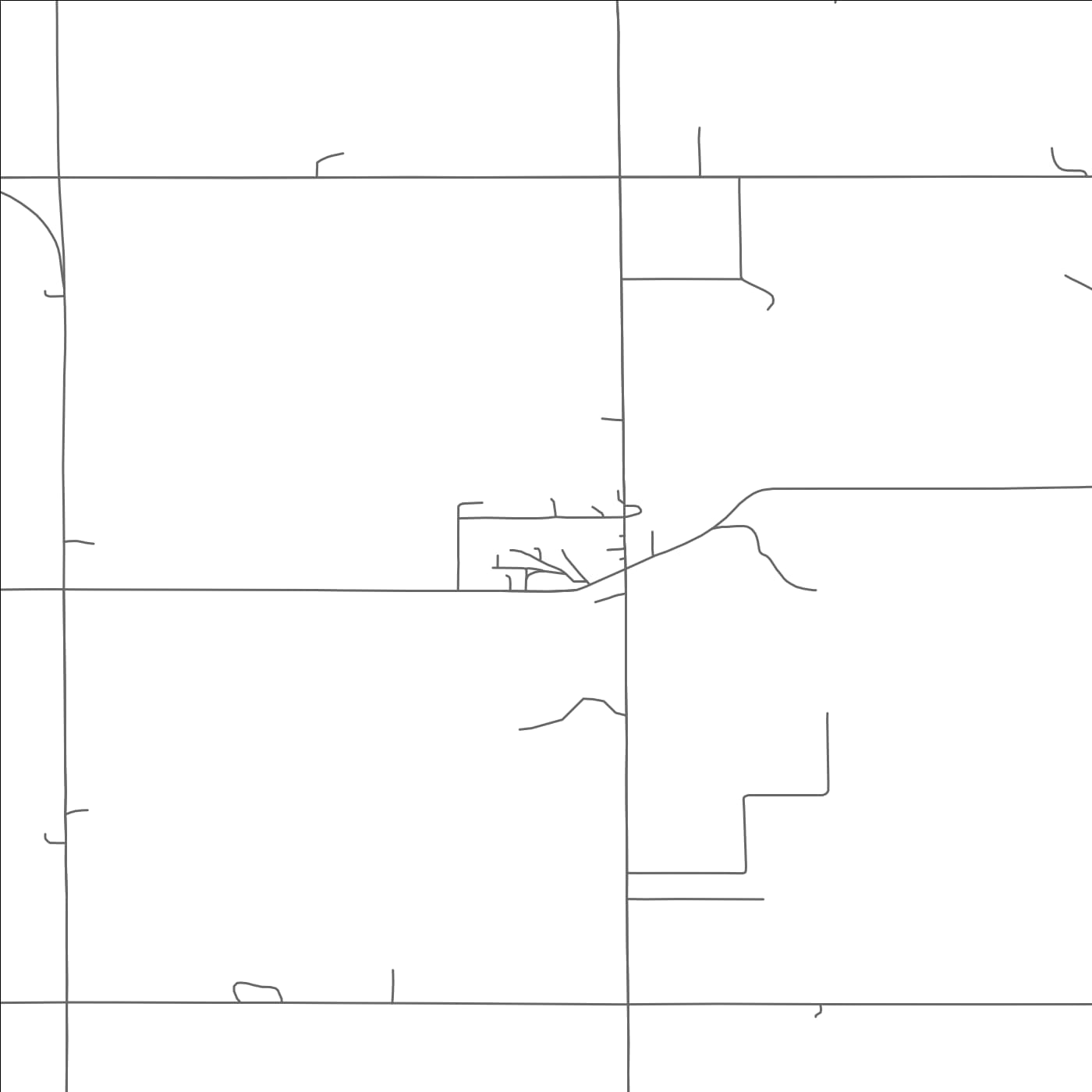 ROAD MAP OF BOW VALLEY, NEBRASKA BY MAPBAKES