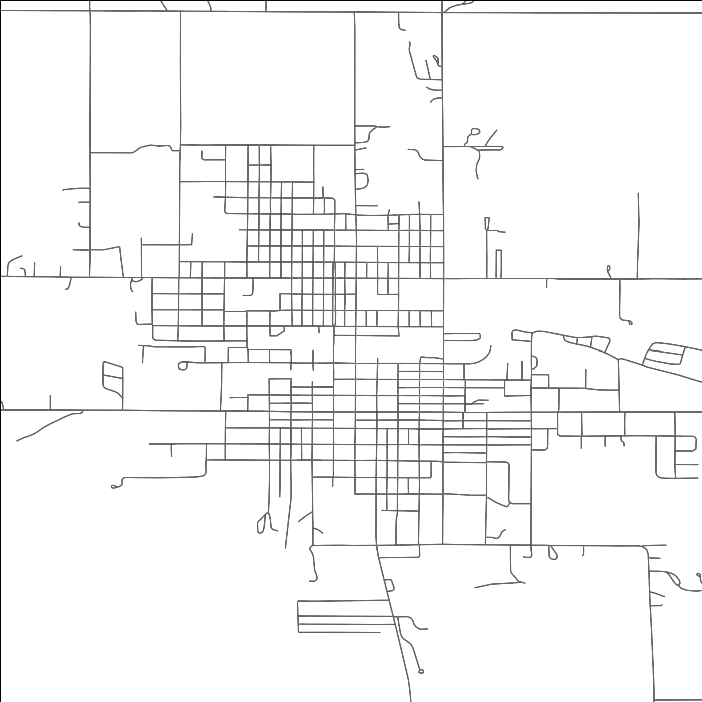 ROAD MAP OF BROKEN BOW, NEBRASKA BY MAPBAKES