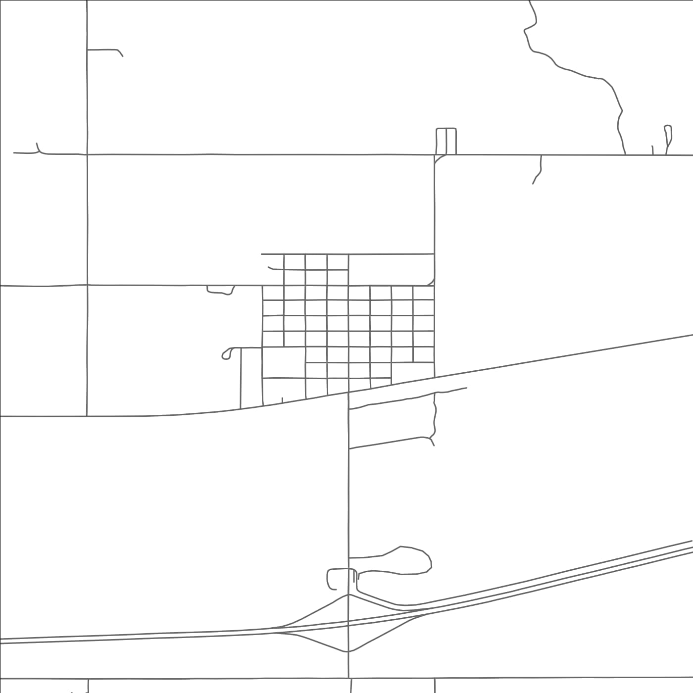 ROAD MAP OF BRULE, NEBRASKA BY MAPBAKES