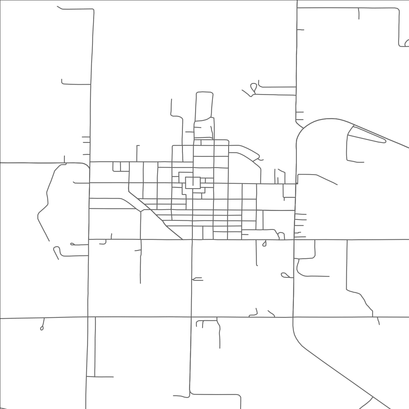 ROAD MAP OF BURWELL, NEBRASKA BY MAPBAKES