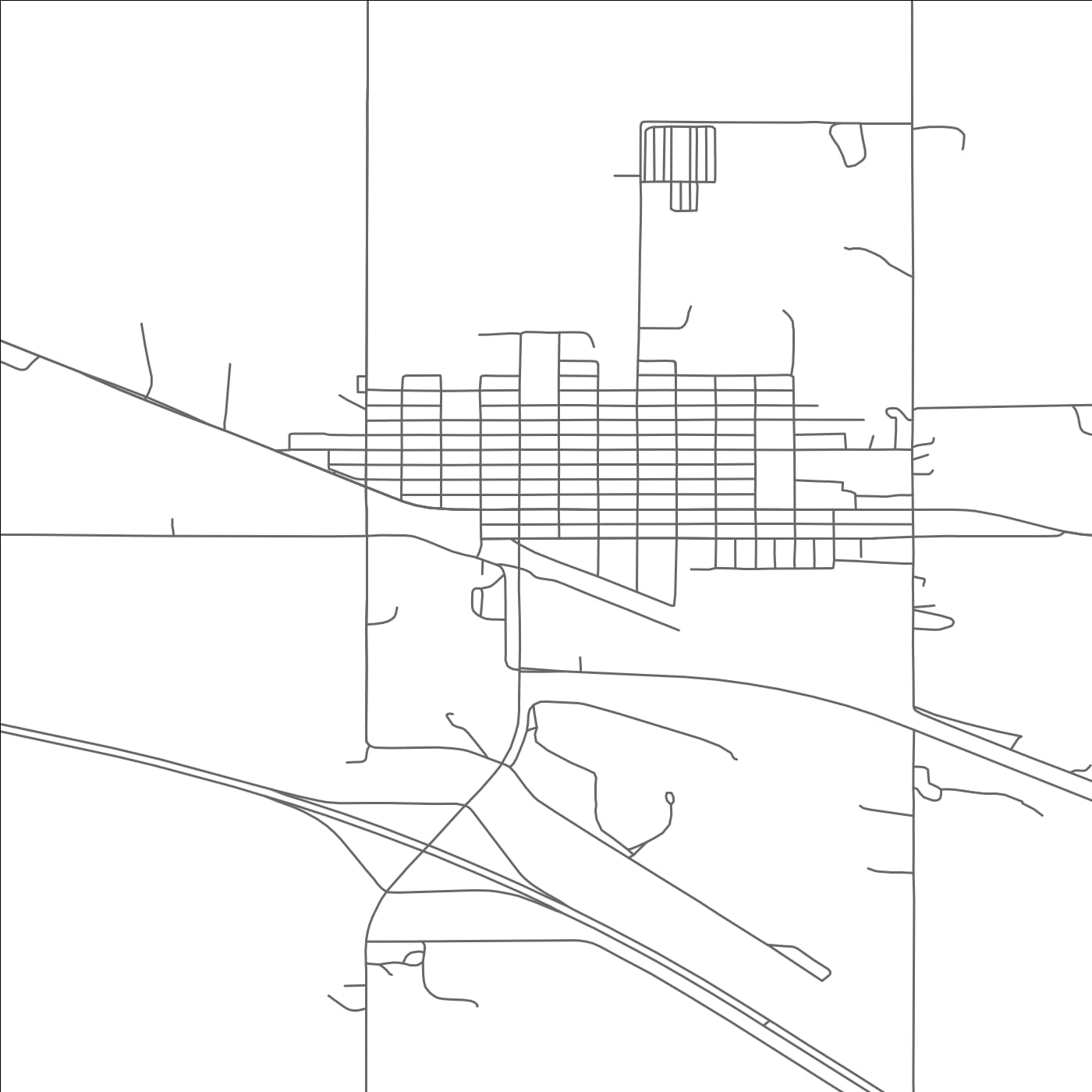 ROAD MAP OF CHAPPELL, NEBRASKA BY MAPBAKES