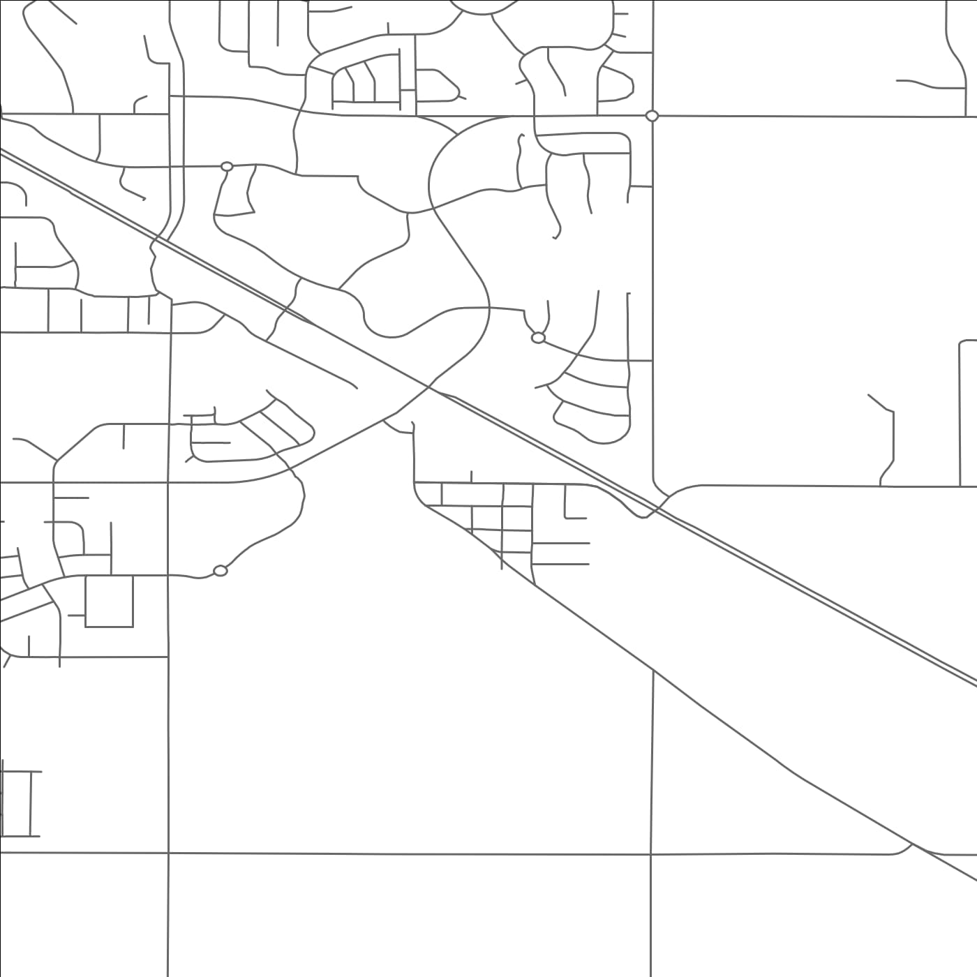 ROAD MAP OF CHENEY, NEBRASKA BY MAPBAKES