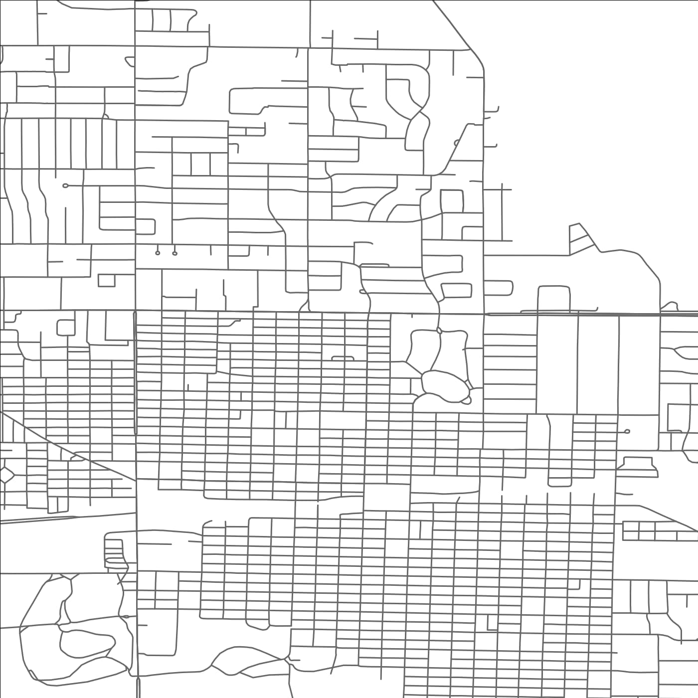 ROAD MAP OF COLUMBUS, NEBRASKA BY MAPBAKES